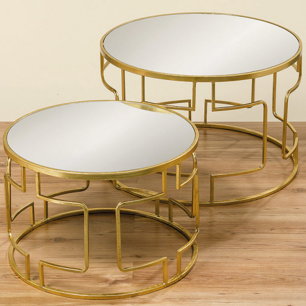 Mirrored Circular Coffee Table